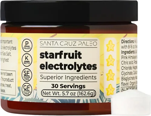 Miniatura 17 de Santa Cruz Paleo Polvo de electrolitos, sabor a limonada, mezcla de bebida de hidratación sin azúcar con sal rosa del Himalaya, sal marina