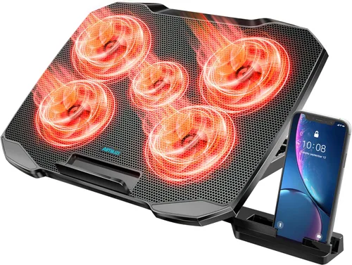 Miniatura 9 de AIMIUZI Almohadilla de Enfriamiento para Laptop Soporte Enfriador para Laptop, Almohadilla de Enfriamiento con Ventilador para Laptop para Laptops