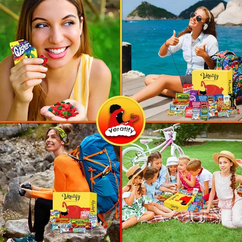 Miniatura 8 de Caja de aperitivos variada, cesta de regalo de surtido (84 unidades) Paquete de regalo variado perfecto para hombres, mujeres, adultos, oficina