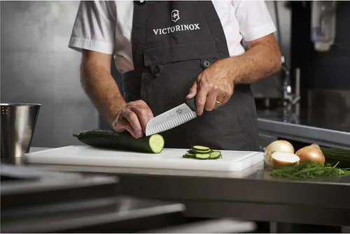 Miniatura 2 de Victorinox VIC-5.2523.17 Fibrox Pro Santoku - Cuchilla Granton de 7 pulgadas, 1½ pulgadas de ancho en el mango, color negro
