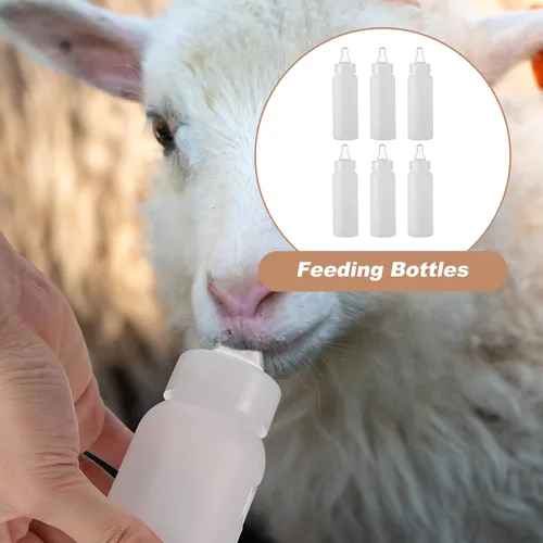 Miniatura 3 de 6 unids de cordero biberones de alimentación animal cordero cabra leche ternero leche alimentador para ovejas s blanco 8.5 fl oz