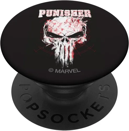 Miniatura 6 de Marvel The Punisher Skull Splattered Logo PopSockets MagSafe PopGrip para iPhone