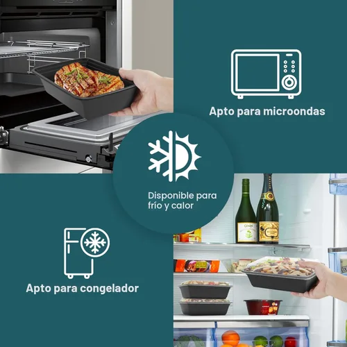 Miniatura 4 de WGCC Recipientes para preparación de comidas, paquete de 50 recipientes de almacenamiento de alimentos extragruesos con tapas, lonchera Bento