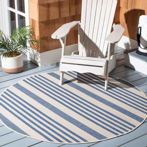 Miniatura 100 de SAFAVIEH Courtyard Collection - Alfombra decorativa, 2.3 x 5 pies, beige y verde oscuro, para interior/exterior, resistente a la intemperie