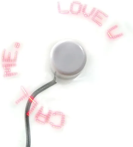 Miniatura 6 de PowerTRC Ventilador de mensajes programable con dibujo personalizado alimentado por USB (LED rojo)
