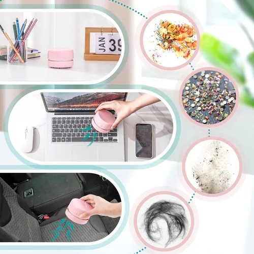 Miniatura 5 de Honoson 2 piezas de herramienta de pintura de diamante con taladro, recogedor más rápido para diamantes derramados, accesorios de pintura 5d, Rosa