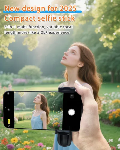 Miniatura 3 de CloudValley PocketFlex - Mini trípode con control de zoom, soporte de teléfono de bolsillo 3 en 1, para selfie, compatible con MagSafe, soporte