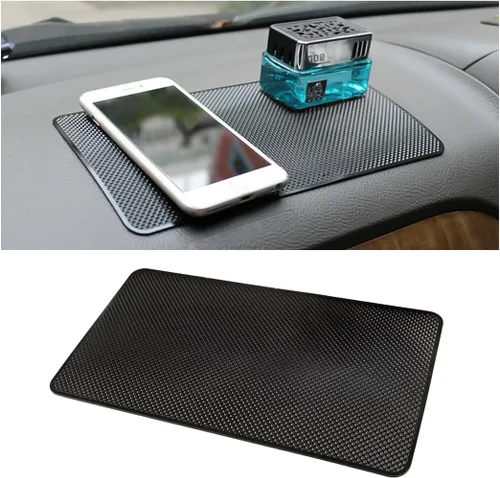 Miniatura 9 de Osilly Tapete antideslizante para tablero de automóvil, 10.6" x 5.9" pulgadas, almohadilla adhesiva universal de PVC para automóvil, tapete