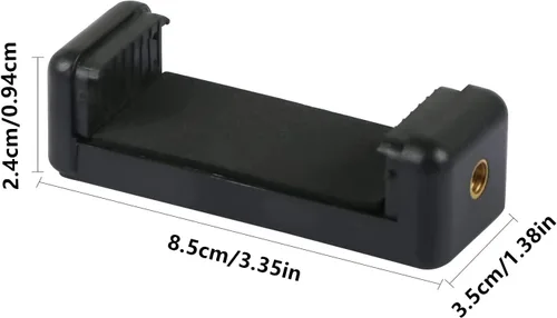 Miniatura 5 de PRAQECZ Adaptador universal de montaje en trípode para teléfono celular, cabezal de conector de clip para teléfono utilizado para monopod selfie