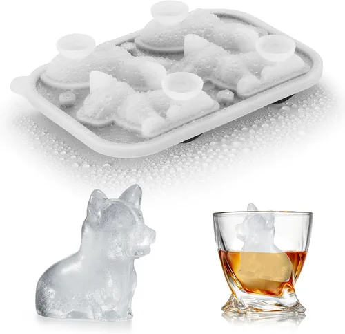 Miniatura 7 de ACOOKEE Bandeja para cubitos de hielo de Capybara con formas divertidas, lindos regalos de capibara originales, 5.6 cm de gran molde de hielo