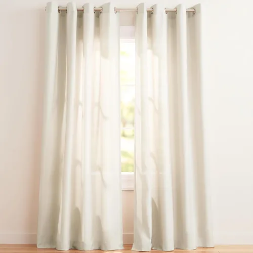 Miniatura 20 de Exclusive Home Loha - Par de paneles de cortinas de lino con ojales, 54 x 63 pulgadas, color beige