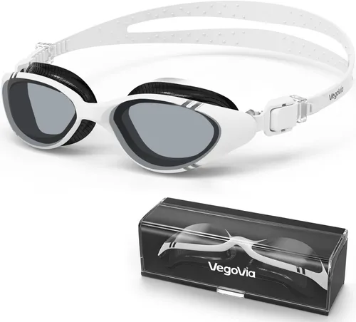 Miniatura 10 de VegoVia Gafas de natación para adultos para hombres y mujeres, gafas de natación para piscina, antiniebla/UV, gafas de natación con estuche