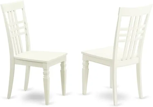 Miniatura 4 de East West Furniture BOLG3-LWH-W - Juego de comedor de 3 piezas que contiene una mesa de cocina redonda y 2 sillas de comedor, 42 x 42 pulgadas