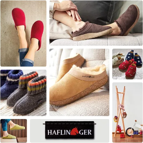 Miniatura 4 de HAFLINGER Zapatillas unisex AT Nordkap de lana con suela dura