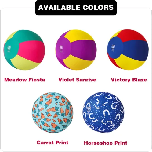 Miniatura 8 de Harrison Howard Howdy Bally Horse Playball Covers Mega Ball Cover para uso equino, patrones divertidos exclusivos protectores con estampado