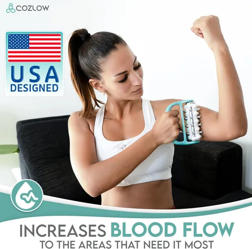 Miniatura 3 de COZLOW MyoRelease - Masajeador de drenaje linfático (verde), herramienta de masaje de tejido cicatricial y liberación de fascia, rodillo de masaje