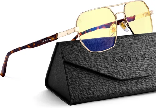 Miniatura 11 de ANYLUV Gafas de luz azul para mujer/hombre, gafas de bloqueo de luz azul para mujer, gafas de juegos para computadora para protección ocular