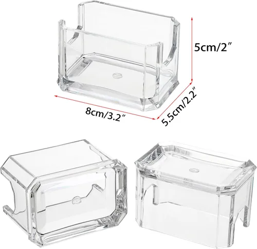 Miniatura 2 de ELLDOO Juego de 4 soportes para paquetes de azúcar, azucarero acrílico para restaurante, organizador de bolsas de té, soporte para paquetes