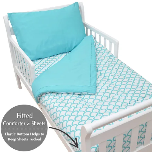 Miniatura 2 de TL Care Juego de ropa de cama de 4 piezas 100% percal de algodón para niños y niñas
