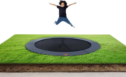 Miniatura 14 de Avyna Trampolín redondo en el suelo de alta calidad, 15 pies, 14 pies y 12 pies - Trampolín al aire libre para niños y adultos con características