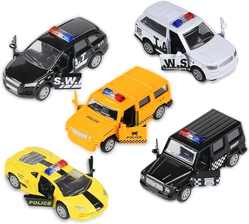Miniatura 8 de KIDAMI Juego de Coches y Autobuses de Juguete de Metal Fundido a Presión, Escala 1:64, Vehículos de Autobús Urbano de Dos Pisos, Coches de Retroceso