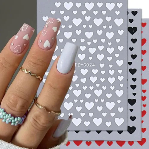 Miniatura 11 de Calcomanías de uñas de gato, 8 hojas de calcomanías autoadhesivas 3D con diseño de gato dorado, plateado, negro, blanco, para niños, niñas, mujeres
