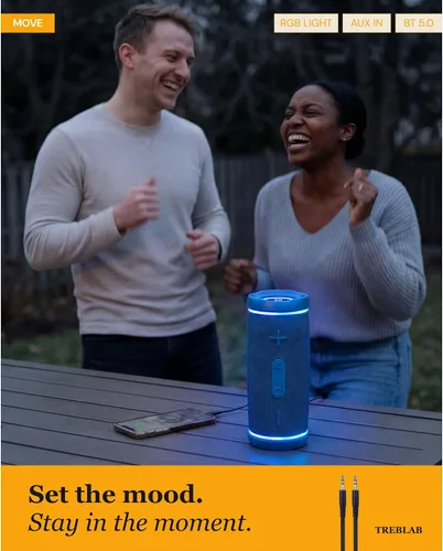 Miniatura 9 de TREBLAB HD77 - Altavoz Bluetooth portátil - Potente sonido de 360°, audio de 30 W con graves impactantes, batería de 20 horas, IPX6 impermeable, a