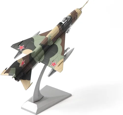 Miniatura 8 de NUOTIE 1/100 MIG-29 Fulcrum Metal Fighter Model Kit de simulación militar modelo de avión aleación militar pre-construcción adornos adecuados