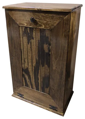 Miniatura 12 de Sawdust City Soporte de basura de madera inclinable (azul del mar viejo)