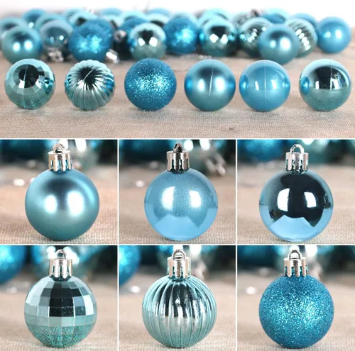 Miniatura 172 de Bolas de Navidad Grandes de 3.2" en Azul Bebé - Adornos para Árbol de Navidad, Bolas Colgantes Inastillables para Cumpleaños, Halloween, Boda