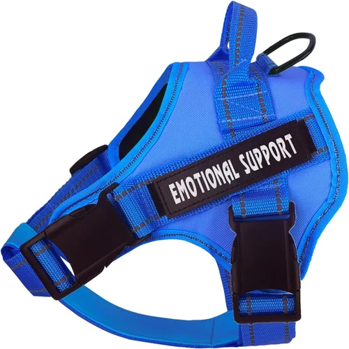 Miniatura 30 de voopet Arnés para perro de servicio, arnés de chaleco de apoyo emocional para mascotas, arnés reflectante transpirable y ajustable para perros