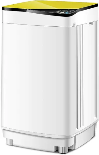 Miniatura 8 de Mini lavadoras portátiles completamente automáticas, capacidad de carga de 7.7 libras, con luz giratoria y barril integrada para dormitorios