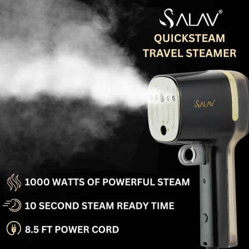 Miniatura 2 de SALAV® Quicksteam - Vaporizador portátil de viaje para ropa, 10 segundos de tiempo de calentamiento rápido, elimina arrugas en ropa y telas, sin