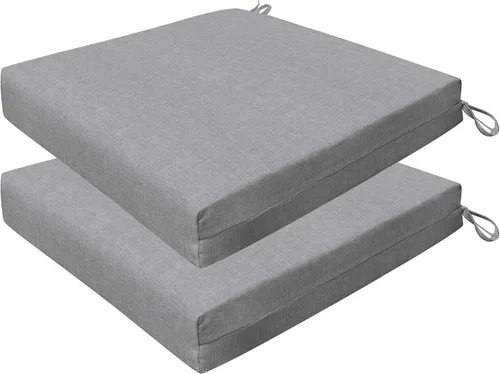 Miniatura 13 de Honeycomb Juego de 2 cojines de asiento para exteriores, 20 x 20 pulgadas, cojines texturizados de hueso sólido para sillas de comedor para muebles