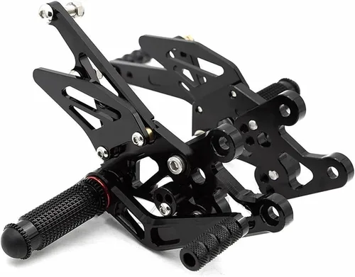 Miniatura 2 de Juego de reposapiés de moto para FZ8 para FZ para 8 2010-2013 Juego de reposapiés trasero de motocicleta ajustable (negro)