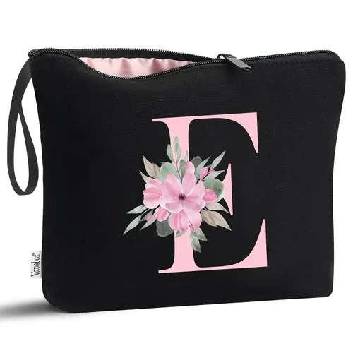 Vavabox A-Z Bolsa de maquillaje personalizada, regalos de cumpleaños para mujeres y mamá, regalos para mejor amiga, bolsa de cosméticos para novia