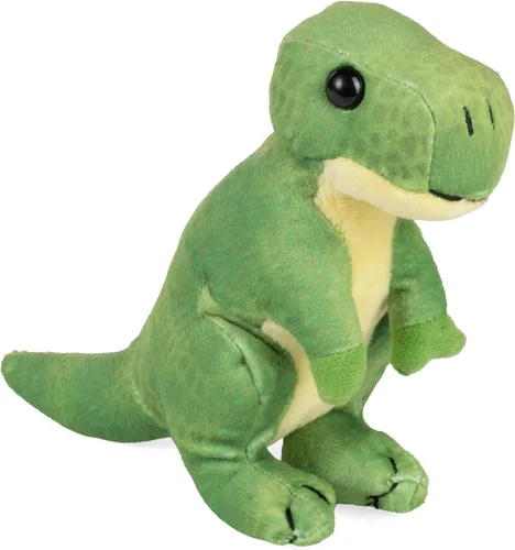 Wild Republic Pocketkins Eco T.Rex, animal de peluche, 5 pulgadas, hecho de materiales reciclados, respetuoso con el medio ambiente