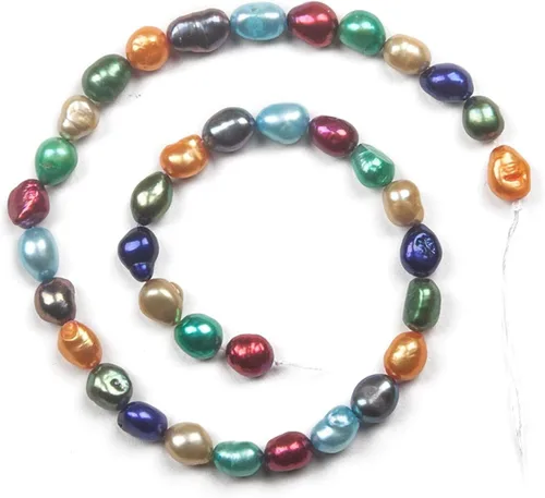 Miniatura 17 de Cuentas de perlas de arroz de agua dulce naturales de 0.35 a 0.35 pulgadas, perlas auténticas de 14 pulgadas, cuentas sueltas para hacer joyas