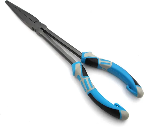 Miniatura 8 de Alicates de pesca de punta larga Herramientas de extracción de gancho de 11 pulgadas (NiFe-Azul Negro)