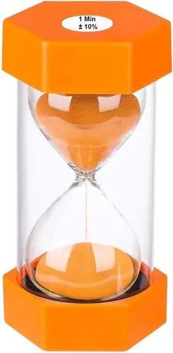 Miniatura 19 de SuLiao Temporizador de Arena de 30 Minutos: Reloj de Arena de Plástico de 30 Minutos, Extra Azul, Reloj de Arena Unificado, Temporizador de Arena