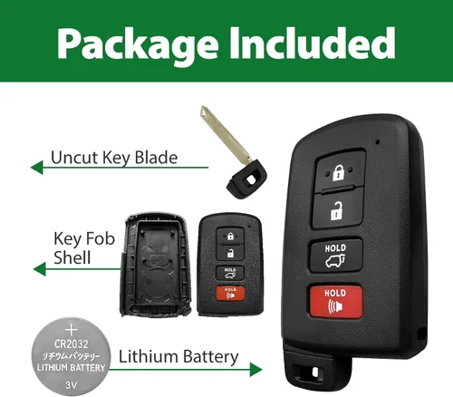 Miniatura 7 de Repuesto para Toyota RAV4 GNE 281451-0020 2016 2017 2018 Smart Proximity Toyota RAV4 GNE 281451-0020 Llavero HYQ14FBA 314.3MHz 4 botones