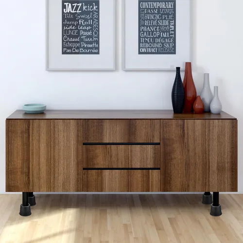 Miniatura 6 de Paquete de 9 elevadores de muebles de 4 pulgadas, elevadores de cama de 4 pulgadas, resistentes con almohadillas antideslizantes, soporta 1500