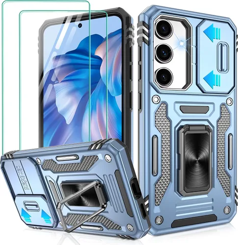 Miniatura 96 de Gritup para Samsung Galaxy S22 Funda con protectores de pantalla HD de 2 paquetes y cubierta deslizante para la cámara, protección contra caídas