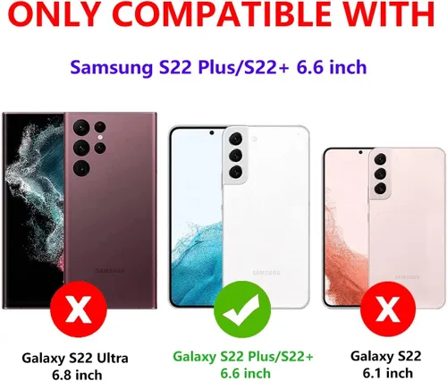 Miniatura 2 de Funda para Samsung Galaxy S22 Plus con soporte, anillo magnético de armadura, resistente funda protectora de grado militar a prueba de golpes