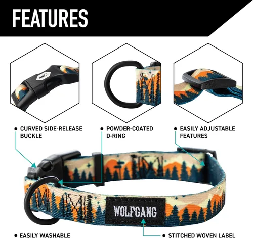 Miniatura 3 de Wolfgang Man & Beast - Collar de cincha para perros de tamaño pequeño, mediano y grande Estampado OverLand