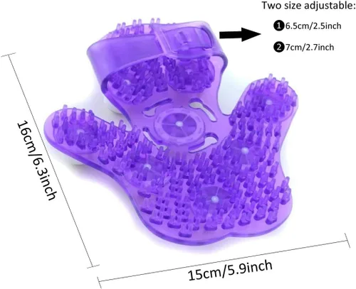 Miniatura 3 de Kioer - Guante de rodillo de masaje de tejido profundo para cuello, pecho, pies, isquiotibiales, muslos y el cuidado del cuerpo completo 9 rodillos
