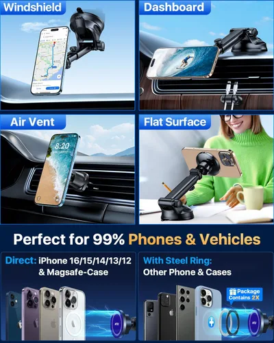 Miniatura 4 de HTU Soporte para teléfono de coche Super Suction Blue