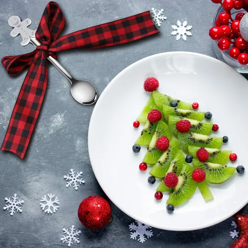 Miniatura 7 de URATOT 8 cucharas de acero inoxidable para Navidad, café, té, postre, cucharas mezcladoras, rellenos de calcetines de Navidad