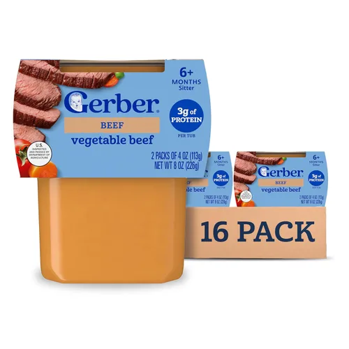 Miniatura 15 de Gerber Baby Food 2nd Foods, cena, puré de pollo con manzana, tubos de 4 onzas, paquete de 2 (paquete de 8)