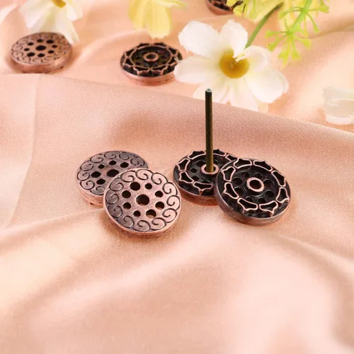 Miniatura 3 de ARTIBETTER 10 piezas de incienso soporte mini loto inscent bobina quemador disco quemador de incienso soporte para casa oficina casa té casa